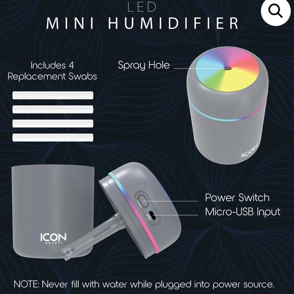 New ICON Beauty LED Mini Humidifier - Picture 3 of 5